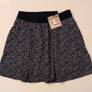 NWT Puma Floral Print Skort Skirt Shorts Pleated Navy Blue High Waist - Size XXS